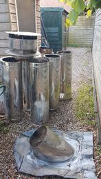 RVS dubbelwandige rookgasafvoerpijpen, Doe-het-zelf en Verbouw, Buizen en Afvoer, Ophalen, Gebruikt, Overige typen, 20 tot 40 mm