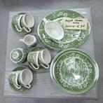Groen servies Royal Tudor Ware Coaching Taverns, Antiek en Kunst, Antiek | Servies compleet, Ophalen
