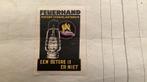 Oude sticker jaren 20 Feuerhand Stormlantaarn op oude nota, Antiek en Kunst, Verzenden