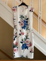 Elegante Ted Baker Jurk met Bloemenprint Maat 1!, Wit, Ophalen of Verzenden, Zo goed als nieuw, Knielengte