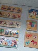 Partij Houten Puzzels - Educatief Speelgoed, Ophalen, 2 tot 4 jaar, Gebruikt, 10 tot 50 stukjes