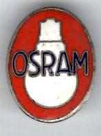 OSRAM lampen rood email op zilverkl broche ( D_126 ), Verzamelen, Verzenden, Zo goed als nieuw, Transport, Speldje of Pin