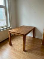Mooie houten tafel 90x150 cm, Ophalen, Gebruikt, 100 tot 150 cm, Eikenhout