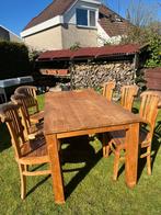 Teak eethoek, Huis en Inrichting, Tafels | Eettafels, Ophalen, Gebruikt, Teakhout, 50 tot 100 cm