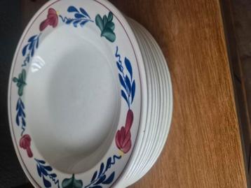 Boerenbont diepe borden (9 STUKS) beschikbaar voor biedingen