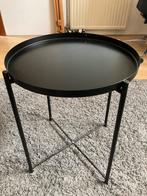 Ikea Bijzettafel zwart, Ophalen, Minder dan 55 cm, Metaal of Aluminium, Rond