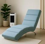 Showmodel: Lounge Ligstoel Lichtblauw 186cm, Huis en Inrichting, Stoelen, Blauw, Nieuw, Ophalen of Verzenden, Service@deubaxxl.nl