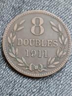 Guernsey 8 Doubles 1911H George V, Postzegels en Munten, Losse munt, Overige landen, Verzenden