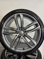 ORIGINEEL 20” Audi A6 S6 C7 velgen + Pirelli zomerbanden, Ophalen, Gebruikt, 255 mm, Banden en Velgen