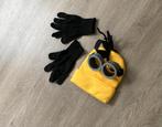 Minions 2x muts, bril en handschoen carnaval, Ophalen of Verzenden, Zo goed als nieuw, Carnaval