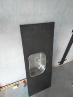 Granieten aanrechtblad met wasbak, Huis en Inrichting, Gebruikt, Grijs, Minder dan 100 cm, 50 tot 75 cm