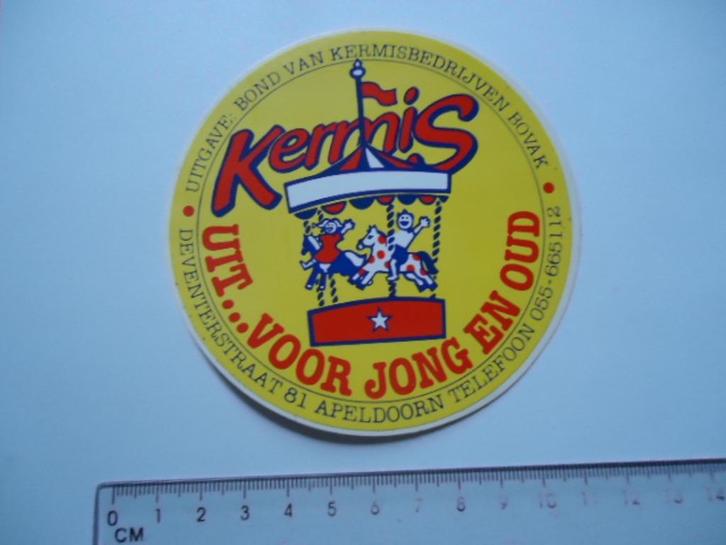 sticker oud KERMIS bond BOVAK apeldoorn retro strip, Verzamelen, Stickers, Zo goed als nieuw, Bedrijf of Vereniging, Verzenden