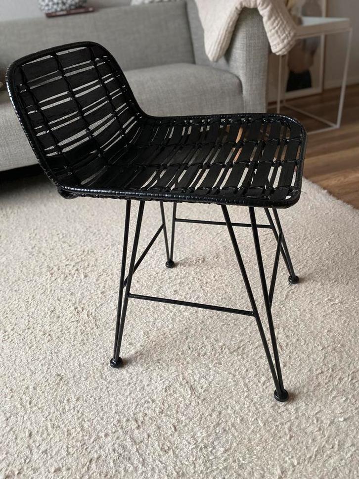 Krukje en/of eetlamerstoel HKLiving, Huis en Inrichting, Stoelen, Gebruikt, Eén, Zwart, Ophalen