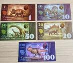 5 Dinosaurs biljetten 14-7cm, Postzegels en Munten, Munten en Bankbiljetten | Verzamelingen, Verzenden, Bankbiljetten