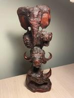 Handgesneden houten dierenbeeld, Antiek en Kunst, Kunst | Beelden en Houtsnijwerken, Ophalen of Verzenden