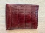 Elegante lederen alligator portemonnee, Overige merken, Gebruikt, Bruin, Ophalen of Verzenden