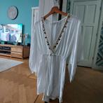 Ibiza bohemian blouse wit, met muntjes, Maat 42/44 (L), Ophalen of Verzenden, Wit, Zo goed als nieuw