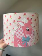 Lampenkap Bambi hertje roosjes meisje kinderkamer, Ophalen, Gebruikt, Rond