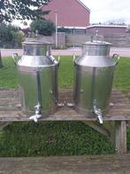 Twee gave RVS melkbus 40.liter in zeer goede staat, Tuin en Terras, Tuinwanddecoratie, Ophalen of Verzenden, Zo goed als nieuw