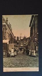 Sneek Friesland Volk in de Kleine Kerkstraat 1906 TULPKAART, Verzamelen, Ansichtkaarten | Nederland, Ophalen of Verzenden, Voor 1920