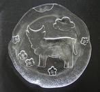 Leonardo - glazen bord met koe, Ophalen of Verzenden