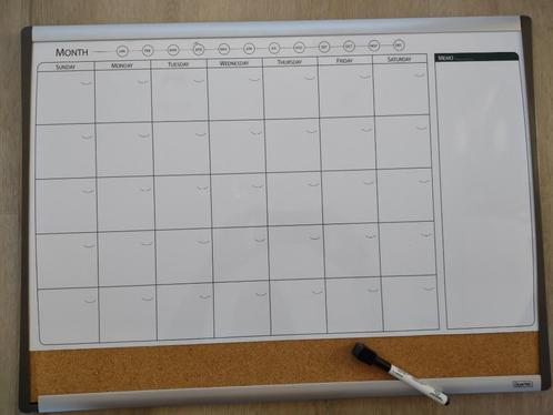 Whiteboard en marker met magneet, Huis en Inrichting, Woonaccessoires | Memoborden, Gebruikt, Magneetbord, Ophalen of Verzenden