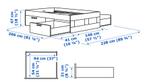 Ikea Brimnes bedframe 160 X 200, Ophalen, Gebruikt, Wit, Tweepersoons