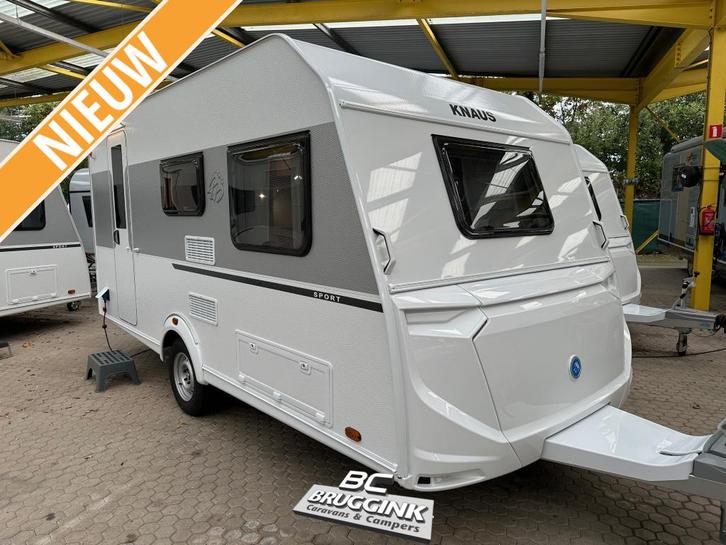Knaus Sport 420 QD, Caravans en Kamperen, Caravans, tot en met 4, 750 - 1000 kg, Treinzit, Knaus, Dwarsbed, Overige typen, 5 tot 6 meter