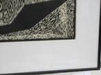 Abstracte linosnede, Antiek en Kunst, Ophalen of Verzenden