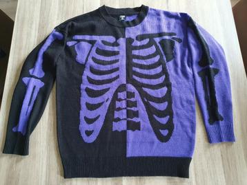 Halloween trui sweater skelet wednesday maat XS beschikbaar voor biedingen