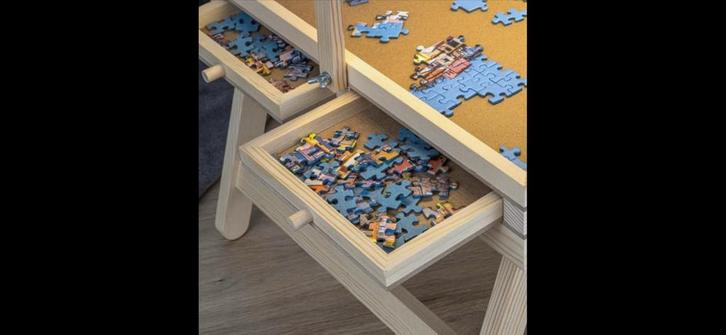 Puzzeltafel met lades, Hobby en Vrije tijd, Denksport en Puzzels, Gebruikt, Legpuzzel, 500 t/m 1500 stukjes, Ophalen of Verzenden