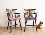 Antieke houten Windsor stoelen. 2 vintage spijlenstoelen, Antiek en Kunst, Antiek | Meubels | Stoelen en Banken, Ophalen