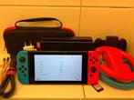 Nintendo Switch HAC-001(-01) Stuur 1 Game Tas, Switch 2019 Upgrade, Met 2 controllers, Ophalen of Verzenden, Gebruikt