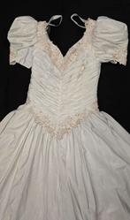 Vintage Bruidsjurk met Strik & Steentjes, Kleding | Dames, Trouwkleding en Trouwaccessoires, Trouwjurk, Wit, Nieuw, Ophalen of Verzenden