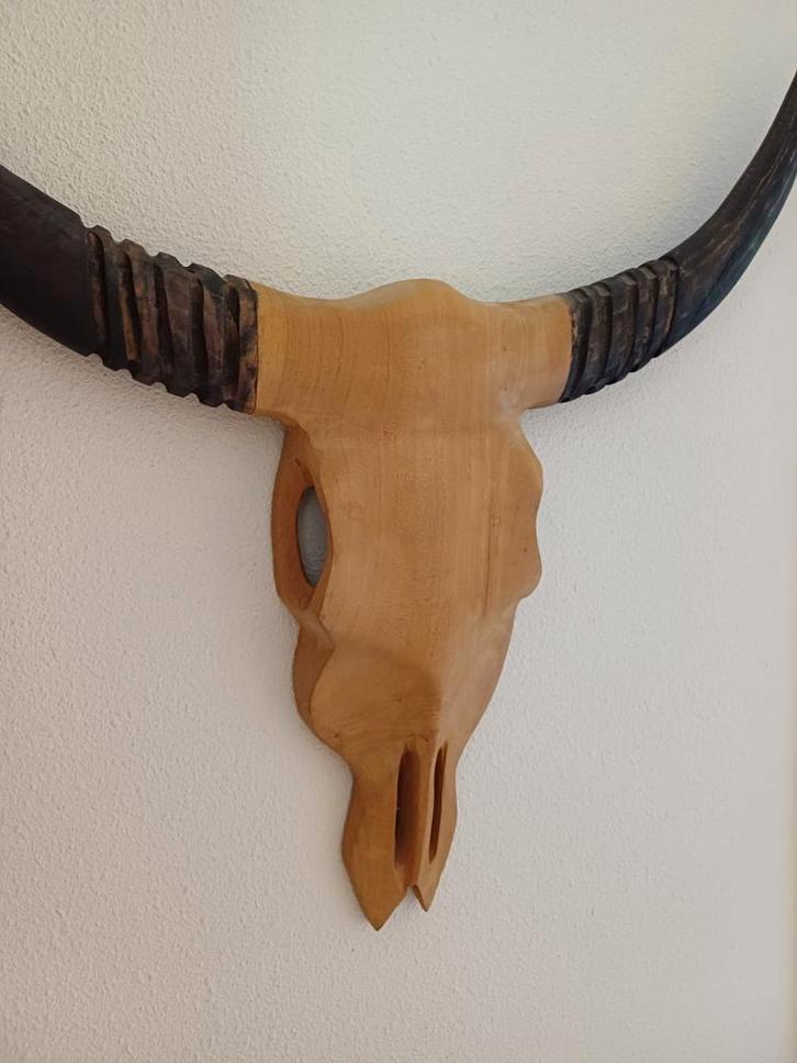 VIDAXL Houten Gewei Wanddecoratie hout stoer schouw, Antiek en Kunst, Curiosa en Brocante, Ophalen of Verzenden