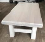 Eikenhouten salontafel, white wash., Huis en Inrichting, Tafels | Salontafels, Ophalen, Gebruikt, 100 tot 150 cm, Eikenhout
