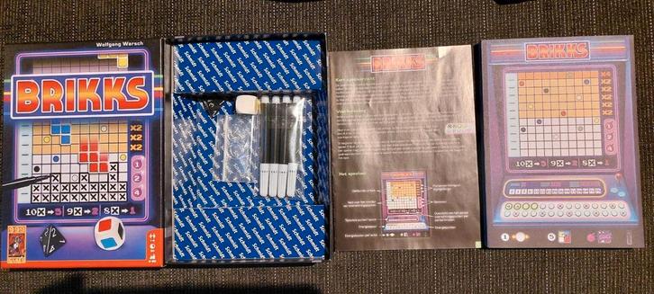 BRIKKS (dobbelspel 999 Games), Hobby en Vrije tijd, Gezelschapsspellen | Bordspellen, Zo goed als nieuw, Een of twee spelers, Drie of vier spelers