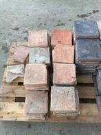 Oude plavuizen, estrikken, Terracotta, 65 stuks, Doe-het-zelf en Verbouw, Tegels, Ophalen, Gebruikt, Keramiek, Minder dan 20 cm