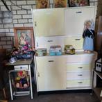 Kleine keukenkast jaren 50/60, Huis en Inrichting, Keuken | Keukenelementen, 50 tot 100 cm, Minder dan 100 cm, 25 tot 50 cm, Crème