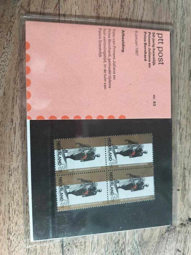 PTT Post 1987 - 50 jaar huwelijk Juliana & Bernhard, Postzegels en Munten, Postzegels | Nederland, Postfris, Na 1940, Ophalen of Verzenden