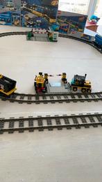 LEGO 4559 Goederentrein + Overgang + Rails, Kinderen en Baby's, Speelgoed | Duplo en Lego, Ophalen of Verzenden, Gebruikt, Complete set