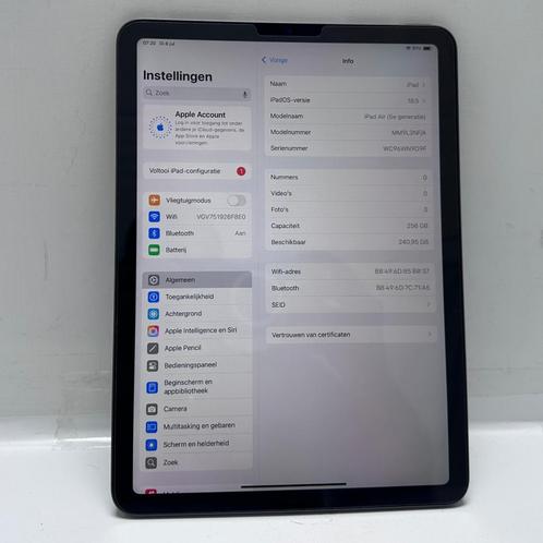 Ipad Air 5e Gen M1 256GB |  Nieuwstaat | Met Garantie, Computers en Software, Apple iPads, Zo goed als nieuw