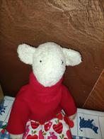 Schaap knuffel met rode trui en broek met fruit, Ophalen of Verzenden, Zo goed als nieuw, Overige typen