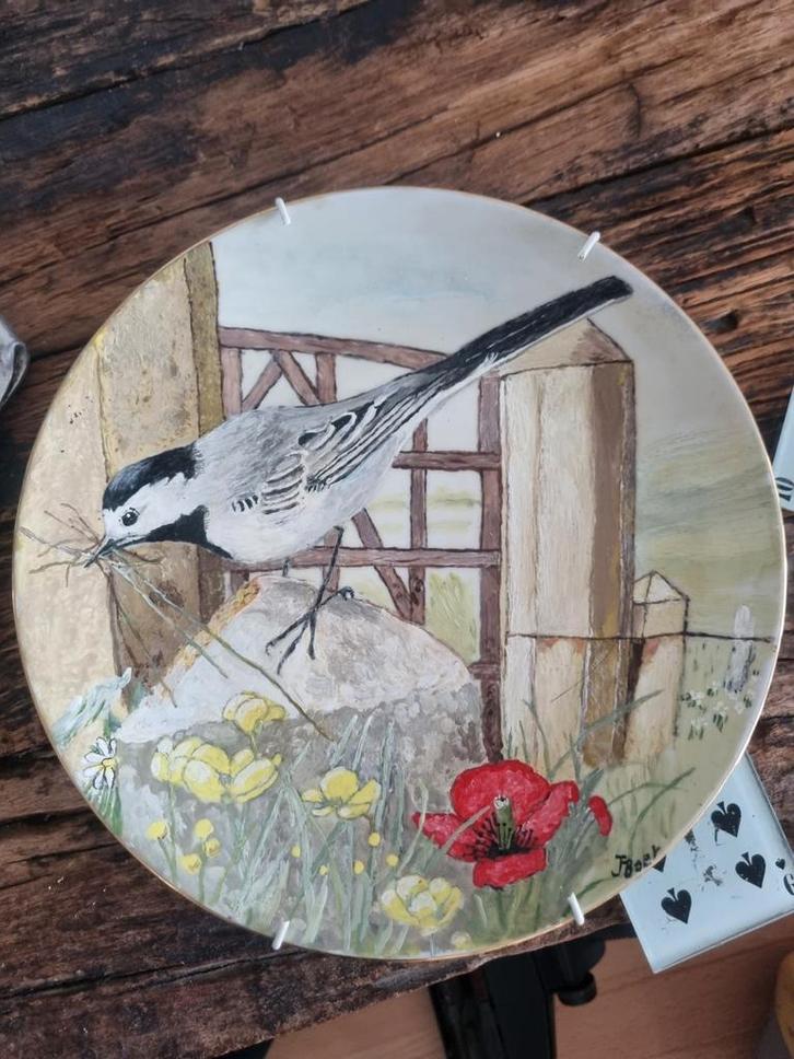 Decoratief bord - F. Boer gesigneerd, Antiek en Kunst, Antiek | Wandborden en Tegels, Ophalen of Verzenden