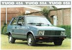 Folder Yugo 45A - 55A - 65A (ca.1989), Verzenden, Gelezen, Overige merken