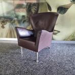Montis Castor designer fauteuil donker bruin leder, Huis en Inrichting, Fauteuils, Ophalen of Verzenden, 75 tot 100 cm, Zo goed als nieuw
