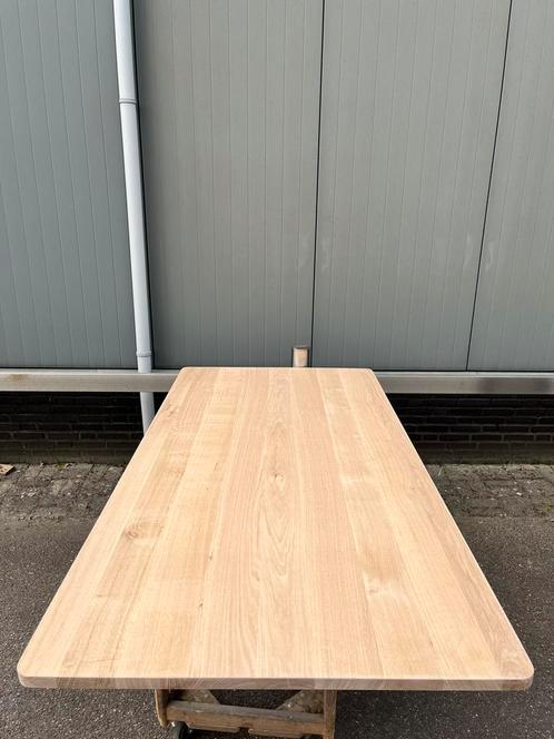 Rechthoekige eettafel 200x100x3 ronde kanten eiken rustiek, Huis en Inrichting, Tafels | Eettafels, Nieuw, 100 tot 150 cm, 200 cm of meer
