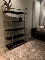 Industriele kast messing/goud met zwart, Huis en Inrichting, Kasten | Wandmeubels, Ophalen, Met plank(en), Zo goed als nieuw, Minder dan 150 cm