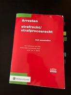 Arresten Strafrecht/Strafprocesrecht 2022, Boeken, Studieboeken en Cursussen, Ophalen of Verzenden, Gamma, Gelezen, WO