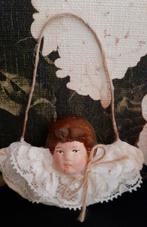 Prachtige brocante wattenpopje hanger Engeltje met kant, Ophalen of Verzenden